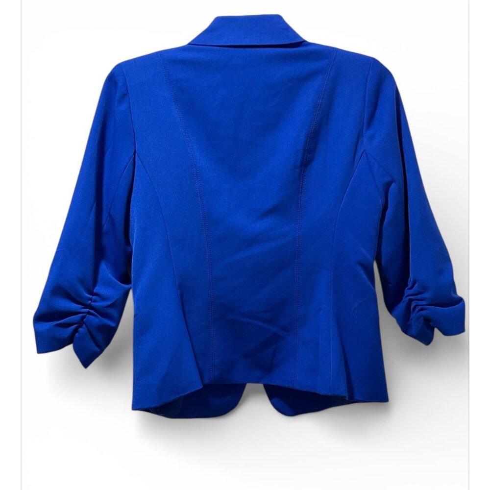 XOXO Women’s Royal Blue Suit Set Blazer XL Pants 12 Work Office - Picture 5 of 16